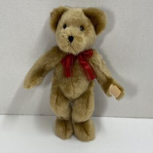 Burton & Burton  light brown Teddy Bear plush w/red ribbon Stuffed Animal Love